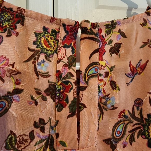 LOFT Pink and Red Floral Blouse - Picture 5 of 8